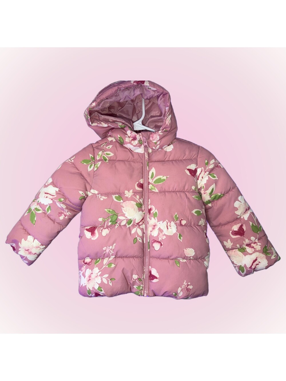 Girls Size 4T Winter Coat by The Children's Place | Zips, Floral Print